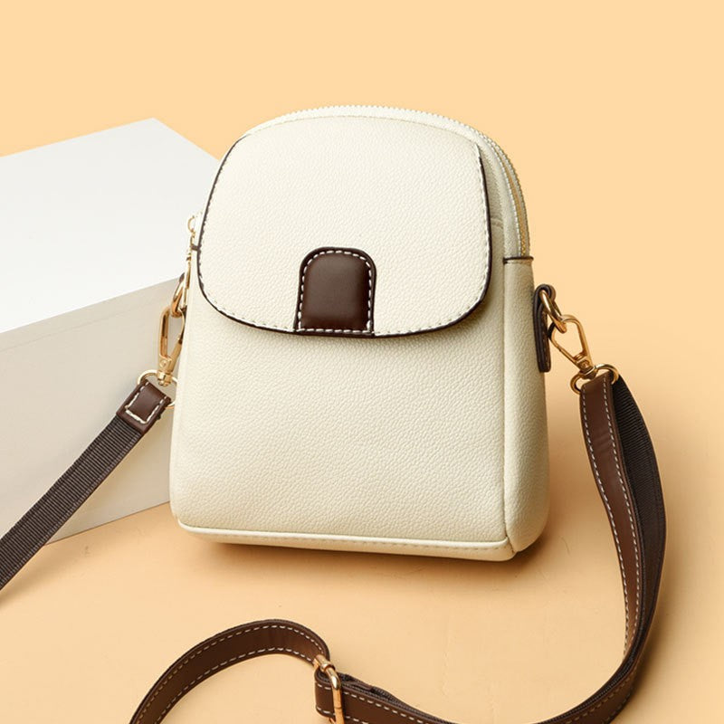 Mini Flap Crossbody Phone Bag with Contrast Tab