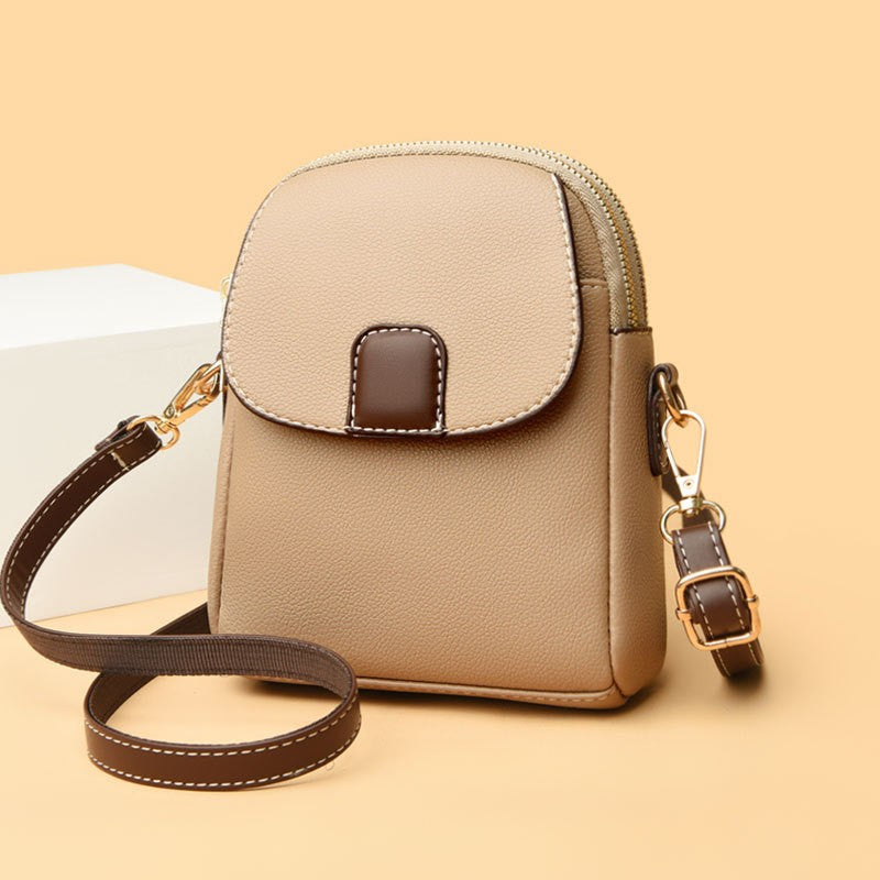 Mini Flap Crossbody Phone Bag with Contrast Tab