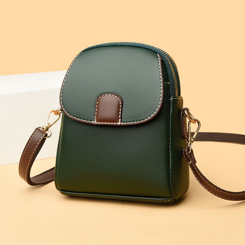 Mini Flap Crossbody Phone Bag with Contrast Tab