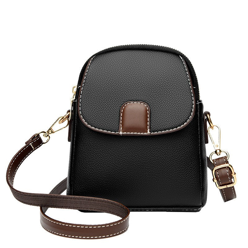 Mini Flap Crossbody Phone Bag with Contrast Tab