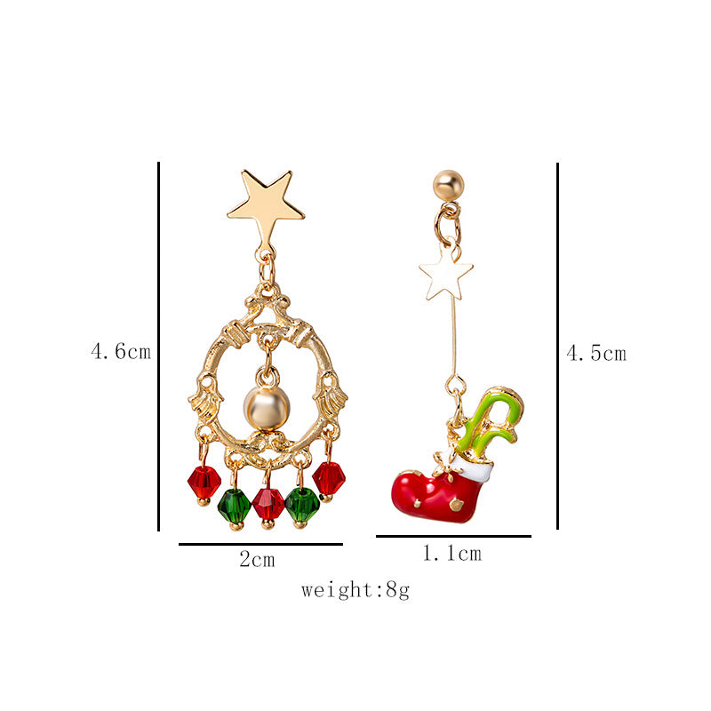 Festive Star Post Mismatched Earrings - Socks