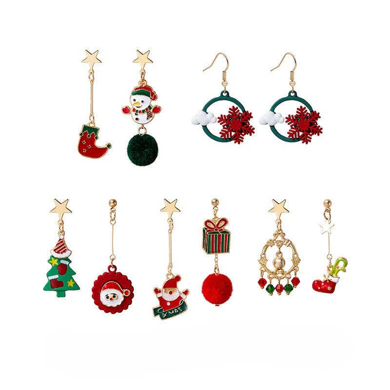 Festive Star Post Mismatched Earrings