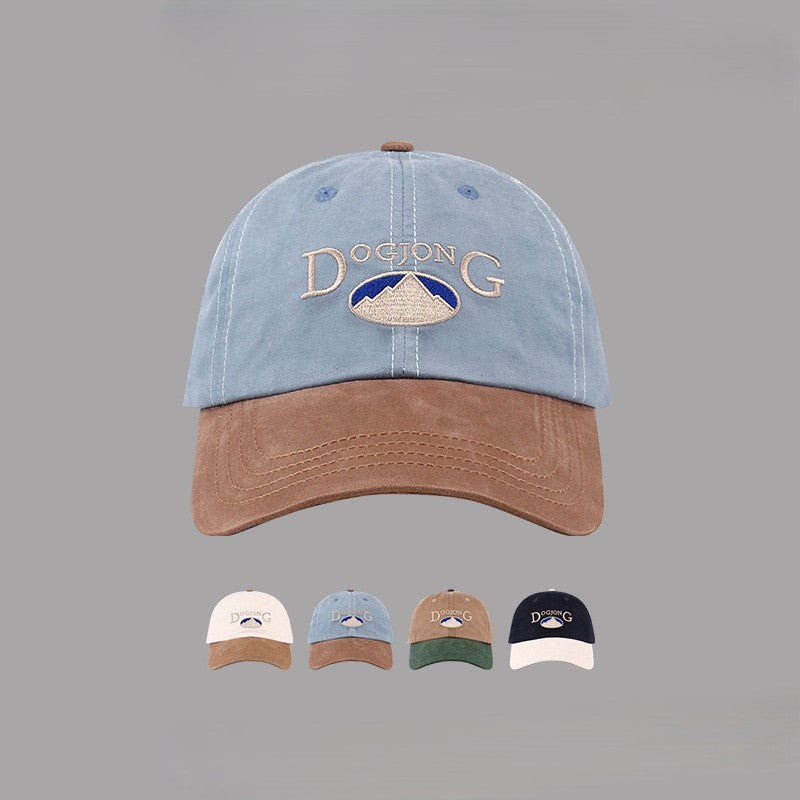 Washed Two Tone Embroidered Baseball Cap