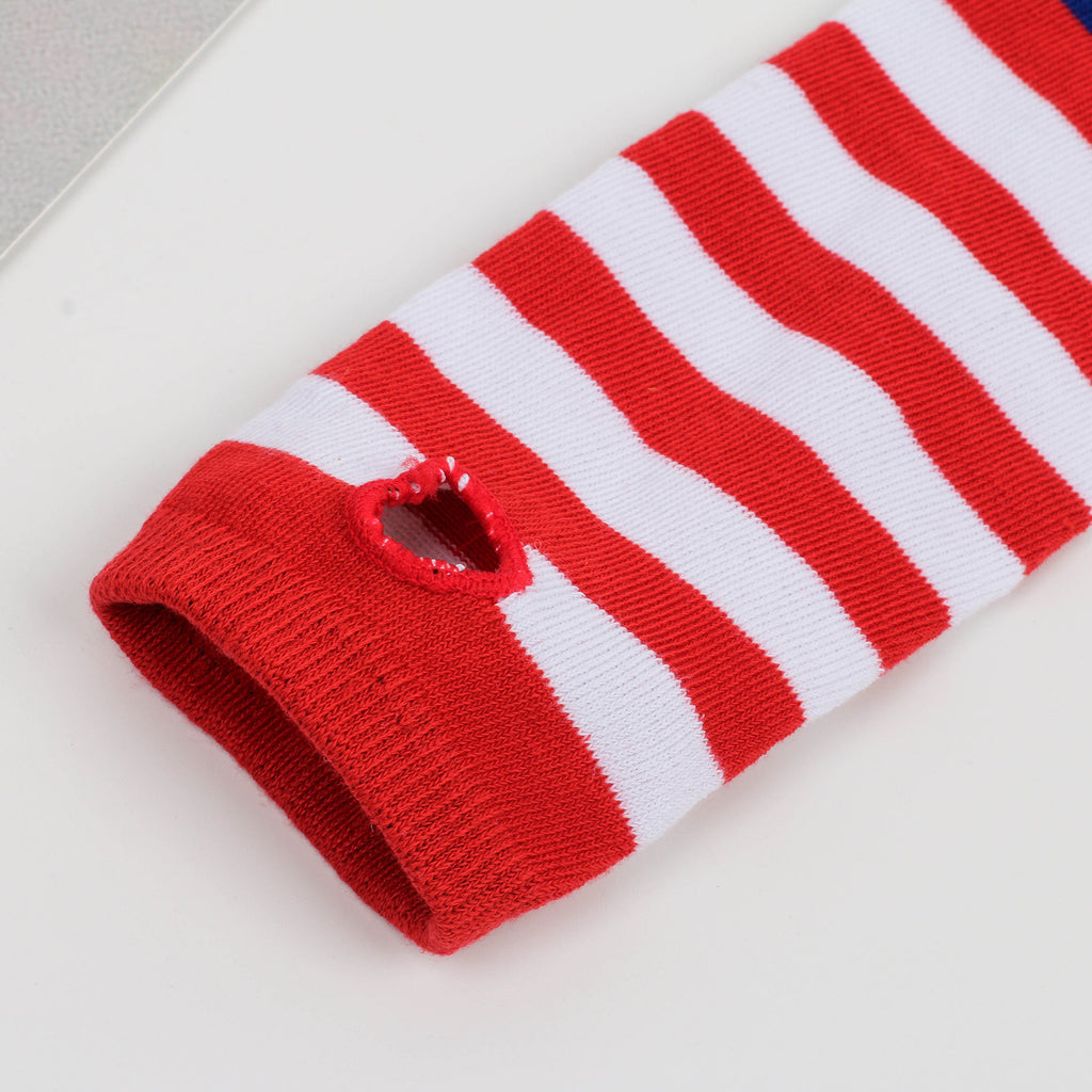 Stars And Stripes Fingerless Knit Gloves - Gloves - 5