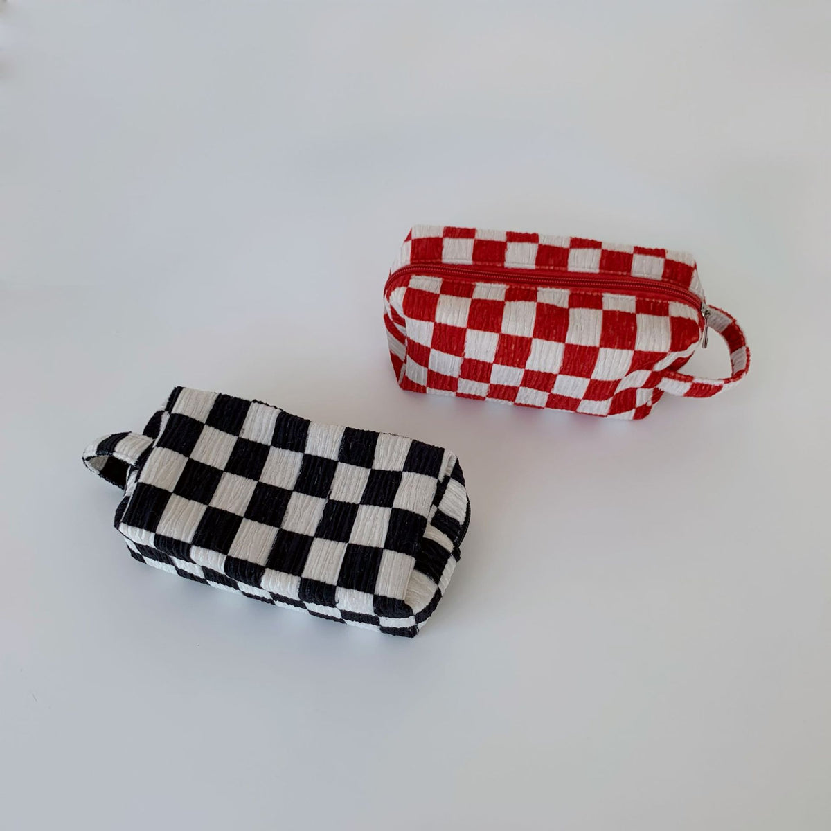 Checker and Cow Print Zip Pouch - view 2