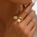 Textured Nugget Pearl Open Cocktail Ring - Color