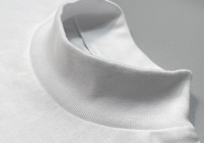 Cotton Mock Neck Long Sleeve Tee - view 1