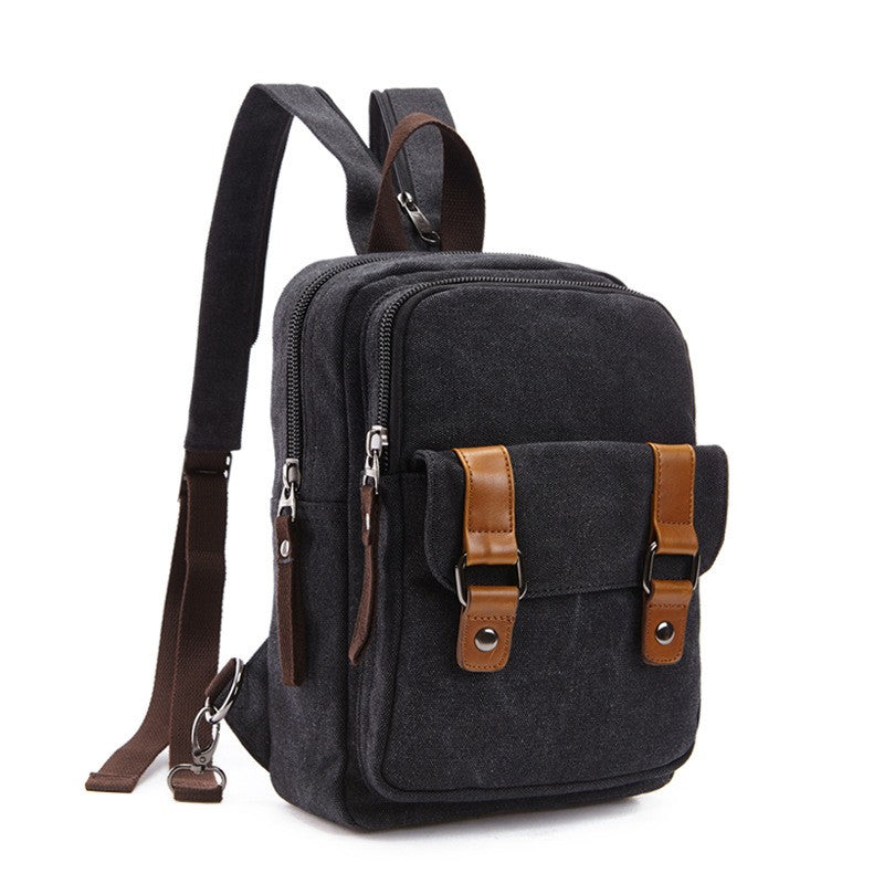 Mini Washed Canvas Convertible Sling Backpack