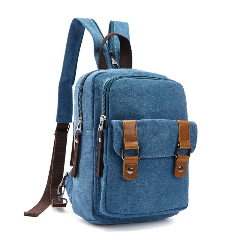 Mini Washed Canvas Convertible Sling Backpack