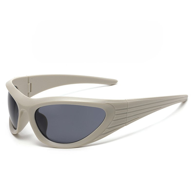 Y2K Wraparound Sport Shield Sunglasses - Grey
