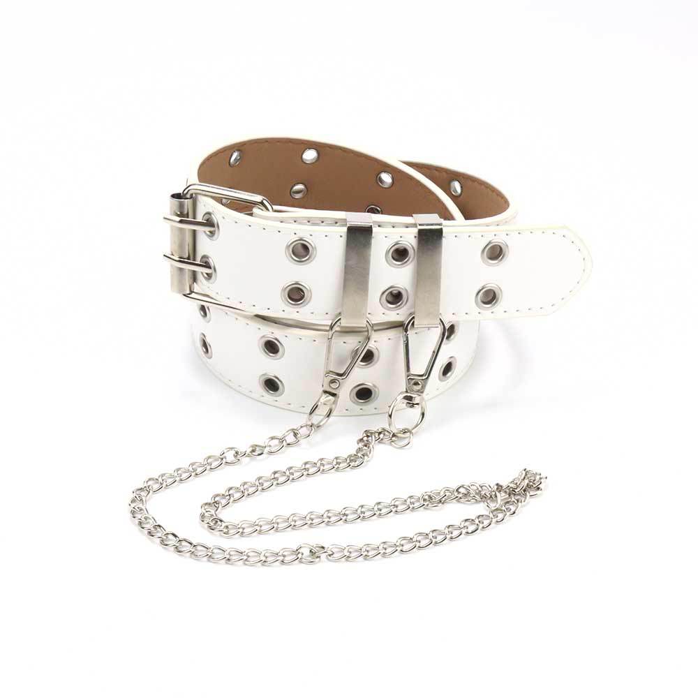 Y2K Grommet Double Prong Chain Belt - Color_08