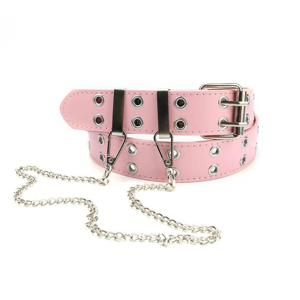 Y2K Grommet Double Prong Chain Belt - Color_09
