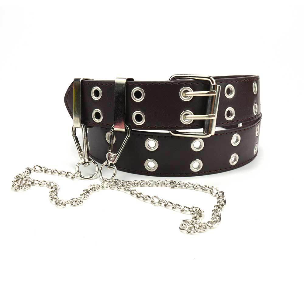 Y2K Grommet Double Prong Chain Belt - Color_11