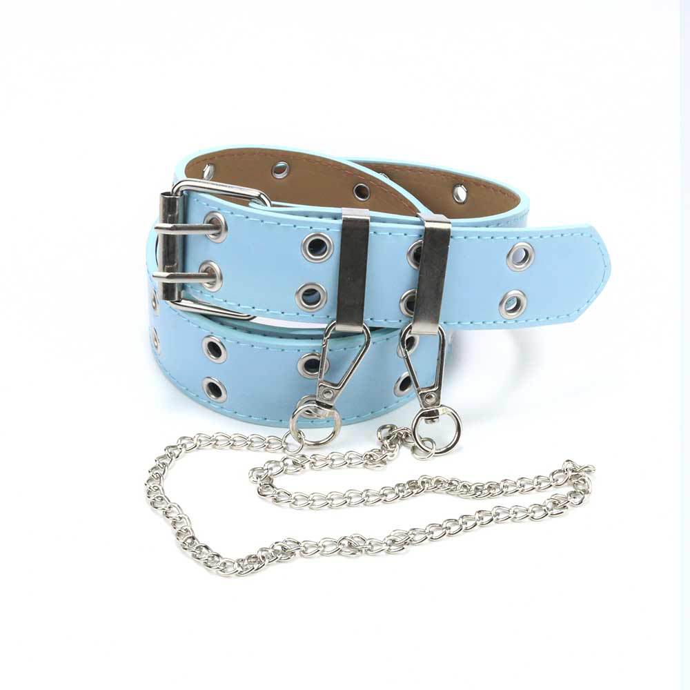 Y2K Grommet Double Prong Chain Belt - Color_12