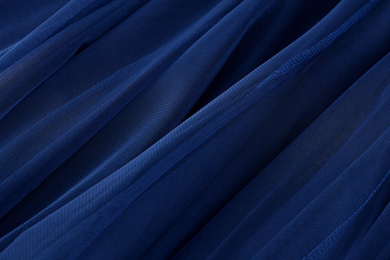 Full Sweep Pleated Tulle Midi Skirt - view 10