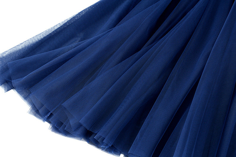 Full Sweep Pleated Tulle Midi Skirt - view 11