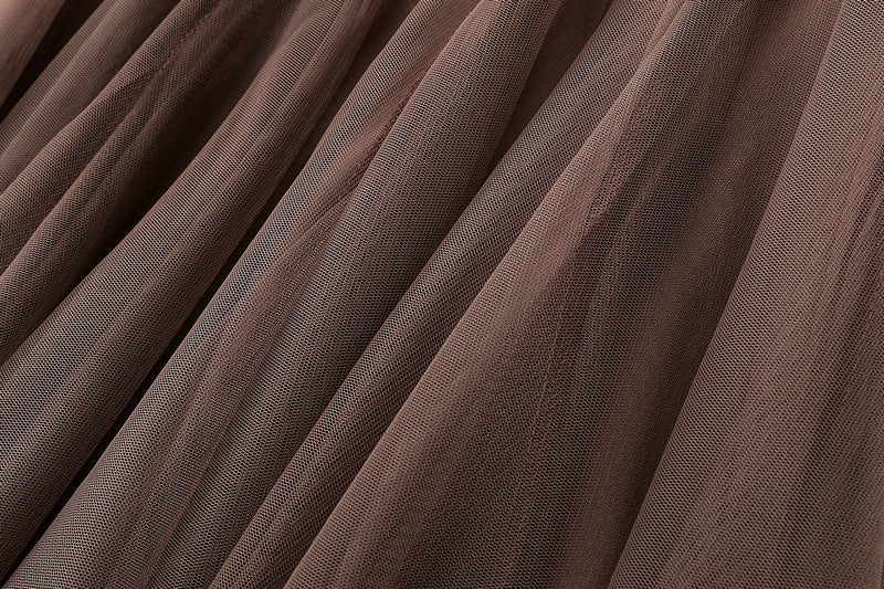 Full Sweep Pleated Tulle Midi Skirt - view 14