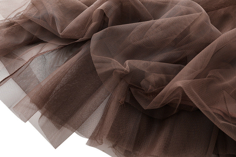 Full Sweep Pleated Tulle Midi Skirt - view 15