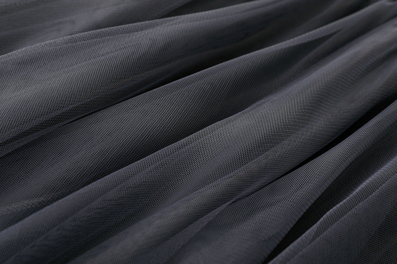 Full Sweep Pleated Tulle Midi Skirt - view 22