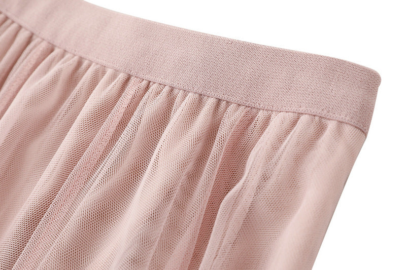 Full Sweep Pleated Tulle Midi Skirt - view 25