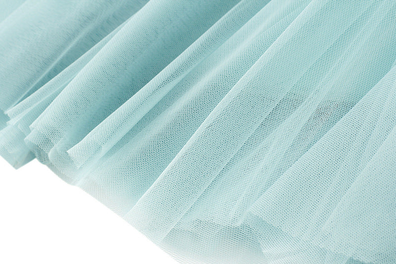 Full Sweep Pleated Tulle Midi Skirt - view 3