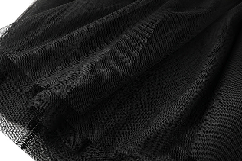 Full Sweep Pleated Tulle Midi Skirt - view 31