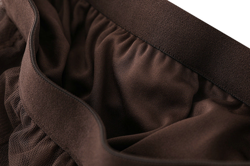Full Sweep Pleated Tulle Midi Skirt - view 33