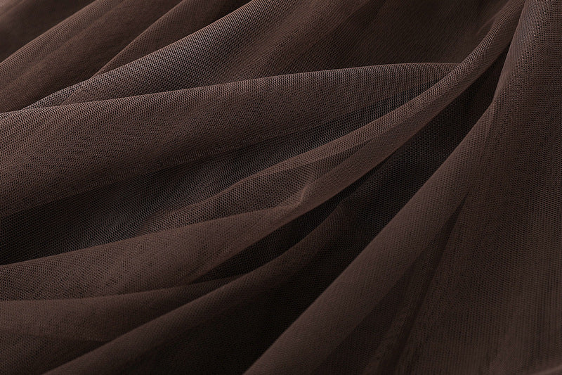 Full Sweep Pleated Tulle Midi Skirt - view 34
