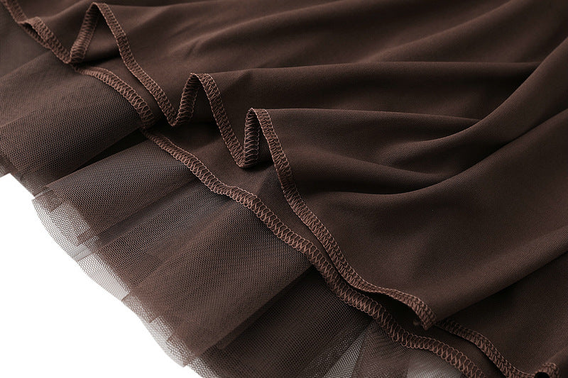 Full Sweep Pleated Tulle Midi Skirt - view 35