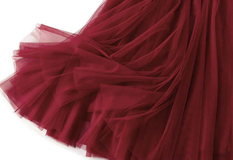 Full Sweep Pleated Tulle Midi Skirt - view 40