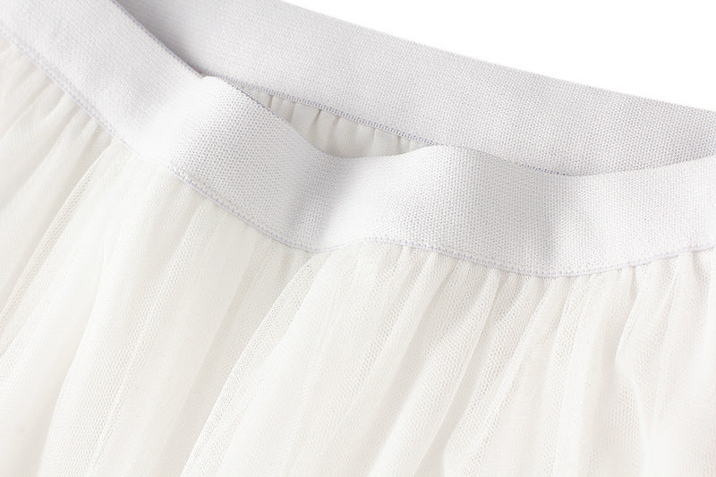 Full Sweep Pleated Tulle Midi Skirt - view 5