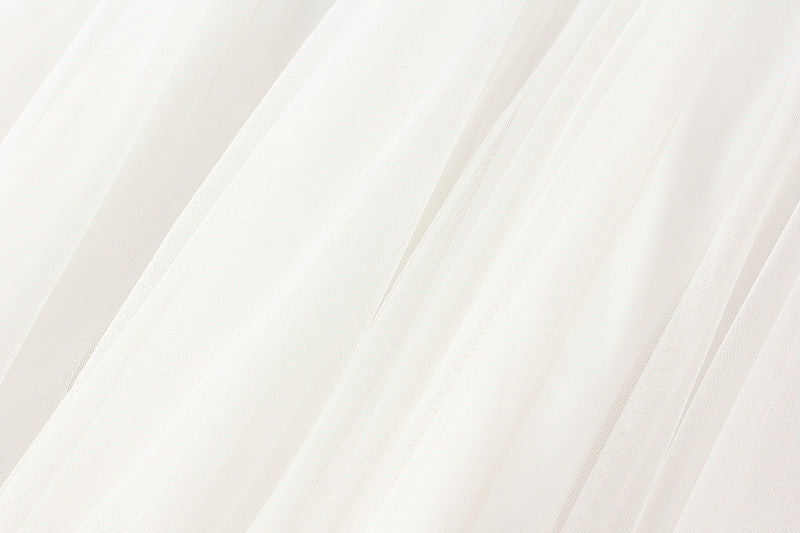 Full Sweep Pleated Tulle Midi Skirt - view 6