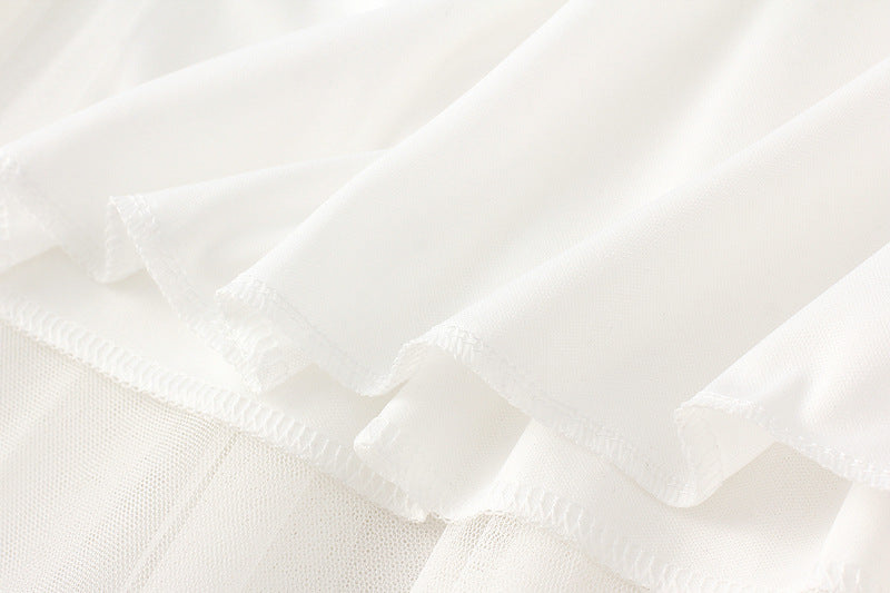 Full Sweep Pleated Tulle Midi Skirt - view 8
