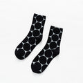 Oversized Polka Dot Crew Socks - Black