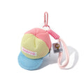 Mesh Baseball Cap Zip Pouch Bag Charm - Yellow