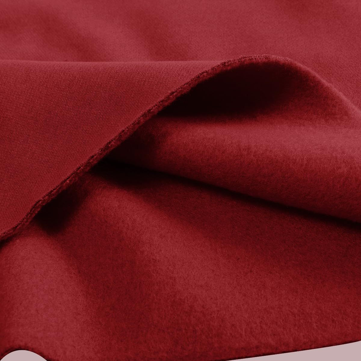 Raw Hem Cropped Fleece Sweatshirt - Red - 2