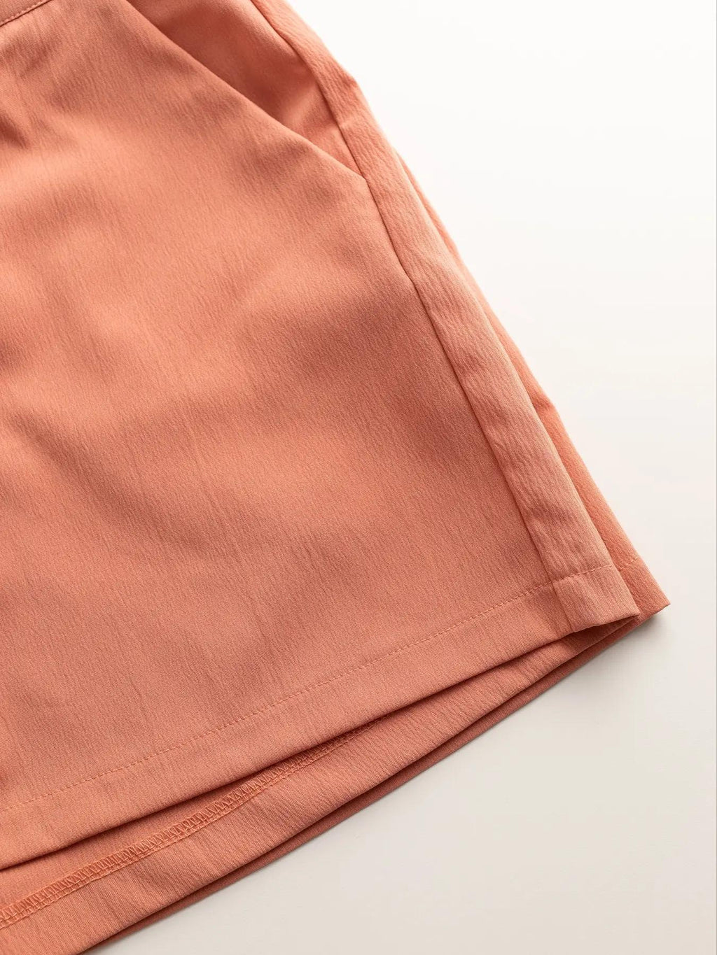 Collared Crop Shirt and High Waist Shorts Set