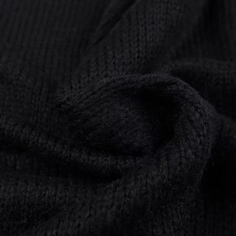 Contrast Whipstitch Trim Open Cardigan - Black - 6