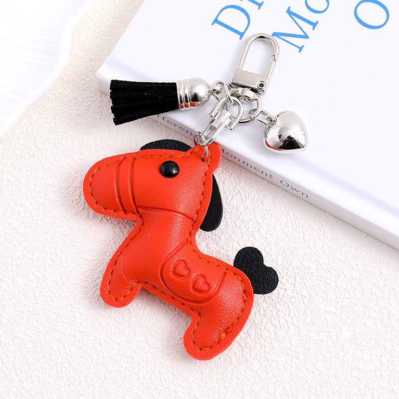 Little Pony Charm Keychain With Tassel - Orange