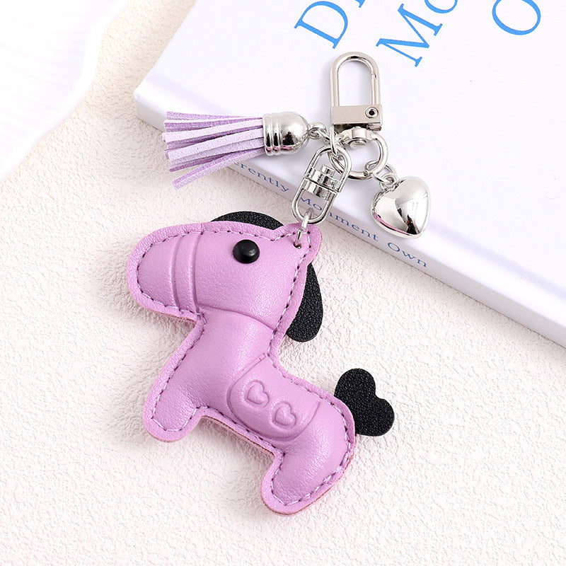 Little Pony Charm Keychain With Tassel - Purple