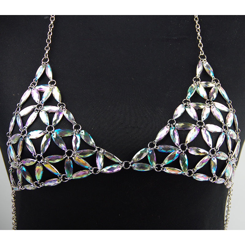 Iridescent Gem Triangle Body Chain - Color - 2