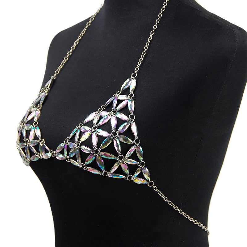 Iridescent Gem Triangle Body Chain - Color - 3