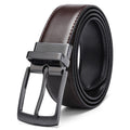 Reversible Business Leather Dress Belt - Dark_Bown
