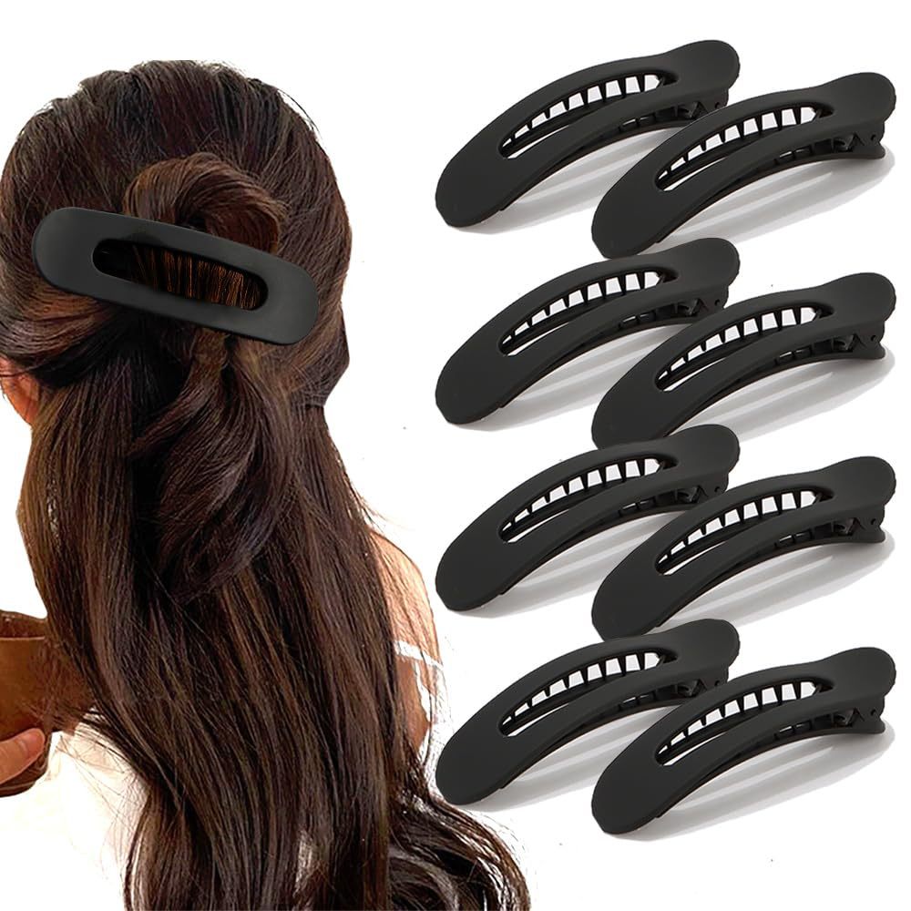 Slim Matte Oval Snap Hair Clip Set - Set05