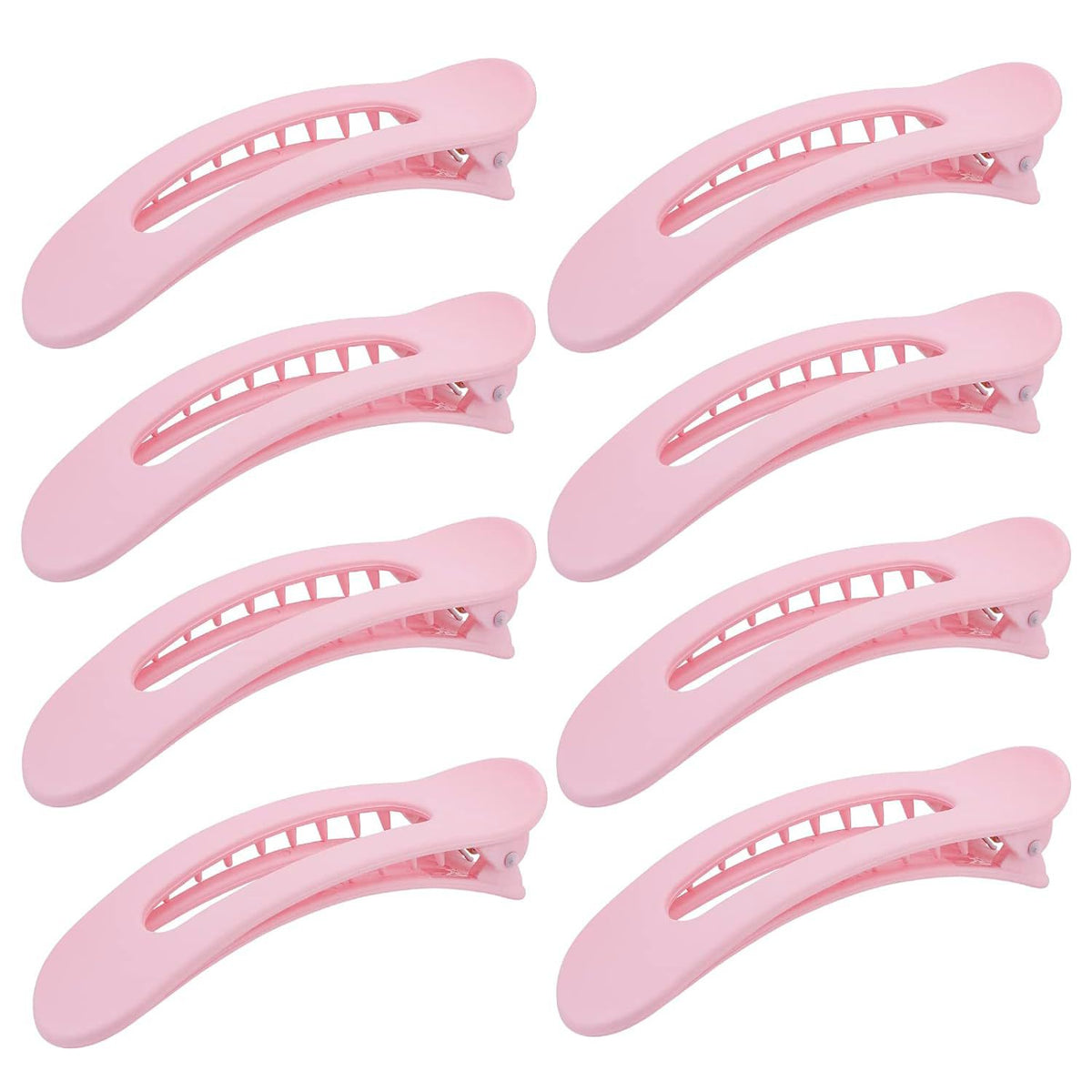 Slim Matte Oval Snap Hair Clip Set - Set11