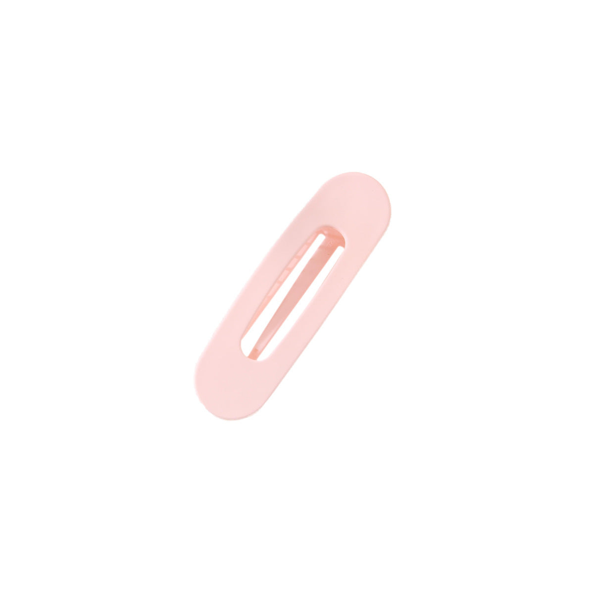 Slim Matte Oval Snap Hair Clip Set