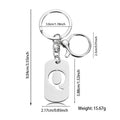 Cut Out Initial Letter Tag Keychain - Fashion01