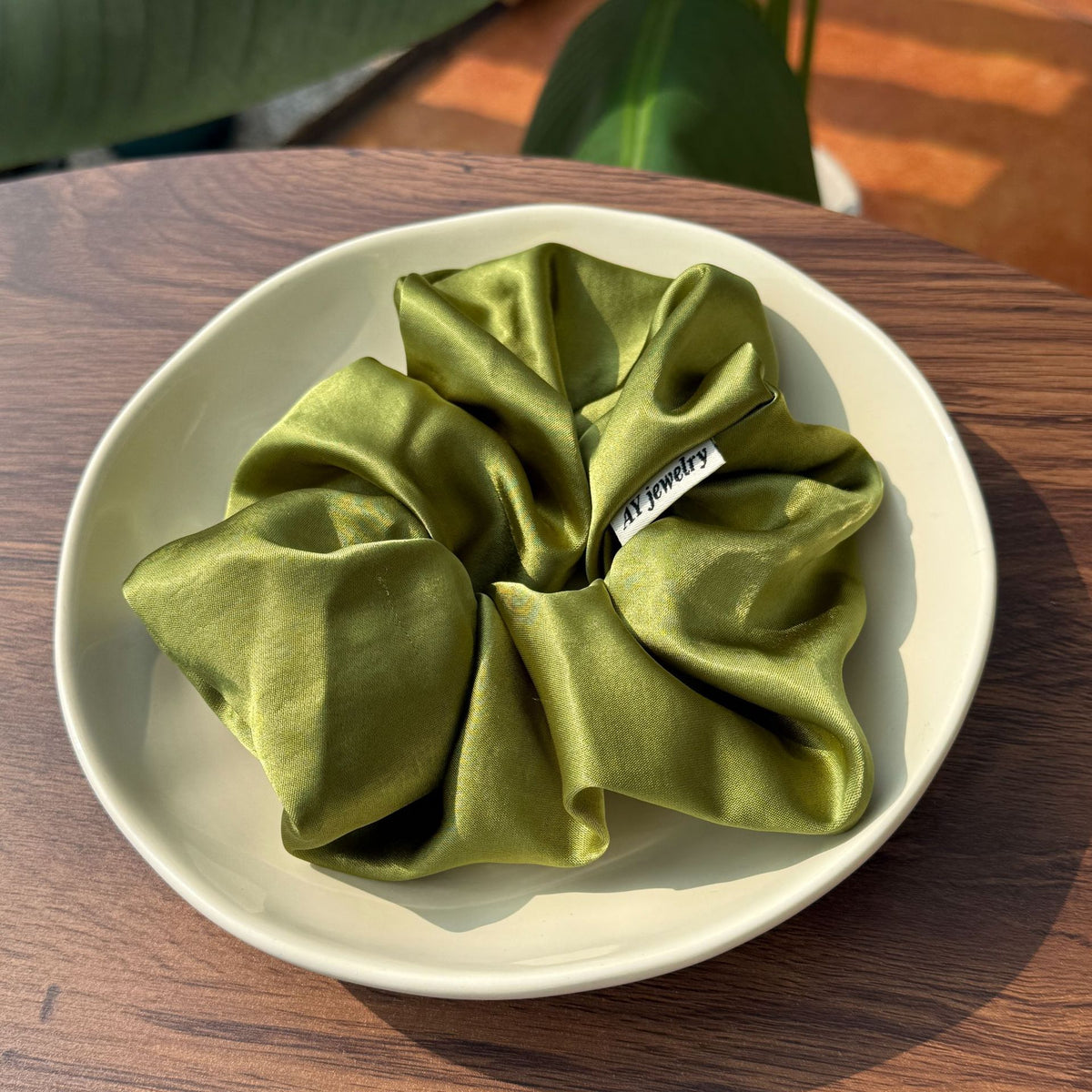 Oversized Satin Scrunchie Hair Tie - Color_2