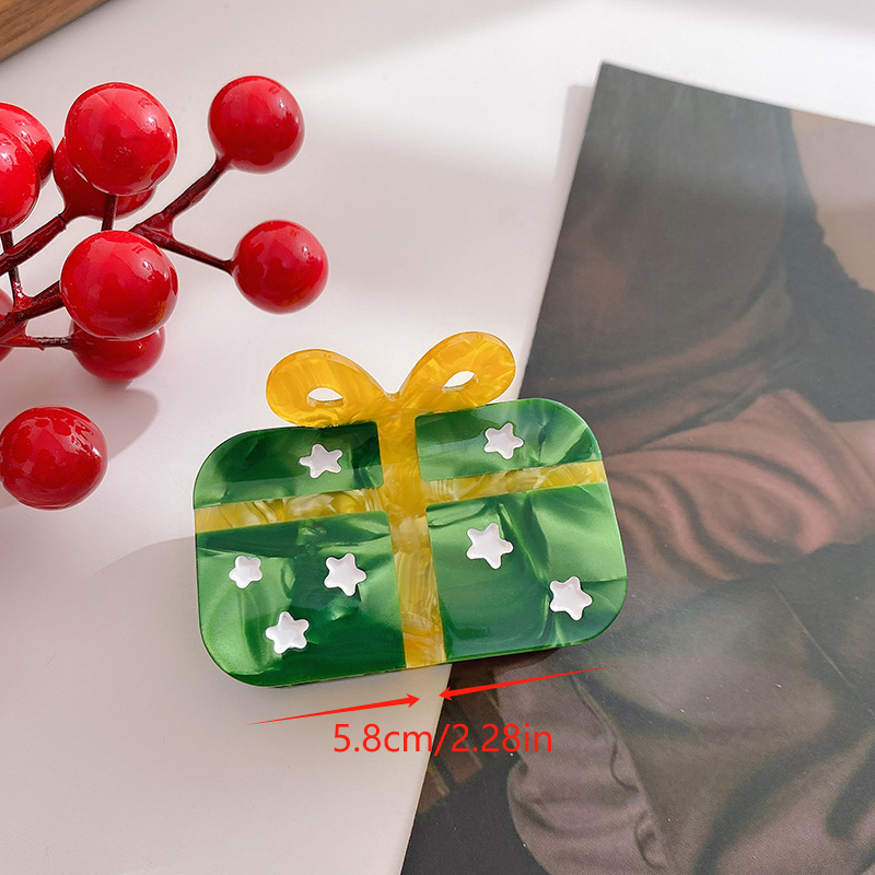 Christmas Bell and Gift Box Claw Clip - view 1