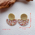 Terrazzo Clay Geometric Statement Drop Earrings - A